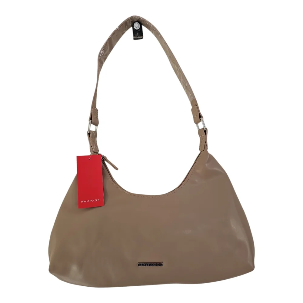 Rampage Nude Structured Hobo Classic 90s Style Shoulder Bag NWT